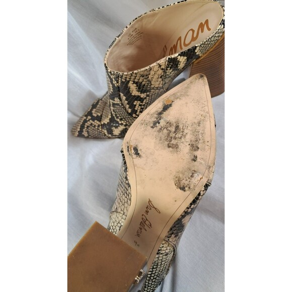 Sam Edelman Womens Reverie 2 Python Snake Ankle Block Pointed Mules 9.5M - Picture 10 of 10